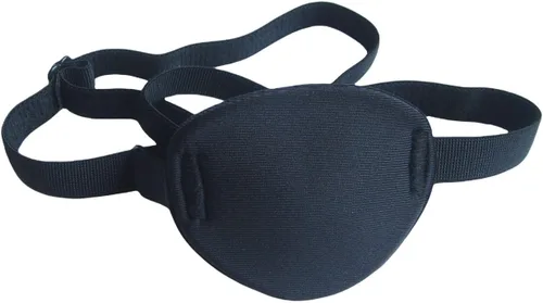 Miniatura 8 de 2 parches de ojos negros para adultos y niños, parche para ojos izquierdo o derecho, parche plano ajustable para debajo de los anteojos, disfraz