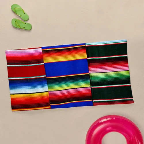 Miniatura 4 de CafePress Serape Stripes - Toalla de algodón absorbente de 30 x 60 pulgadas, suave para playa y piscina