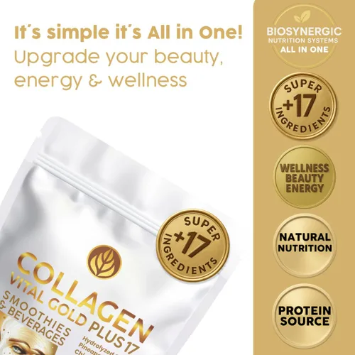 Miniatura 3 de Vital Life - Polvo de péptidos de colágeno – Colágeno hidrolizado con fórmula BioSynergy y 17 súper ingredientes, sabor a piña, 16 onzas, apoya