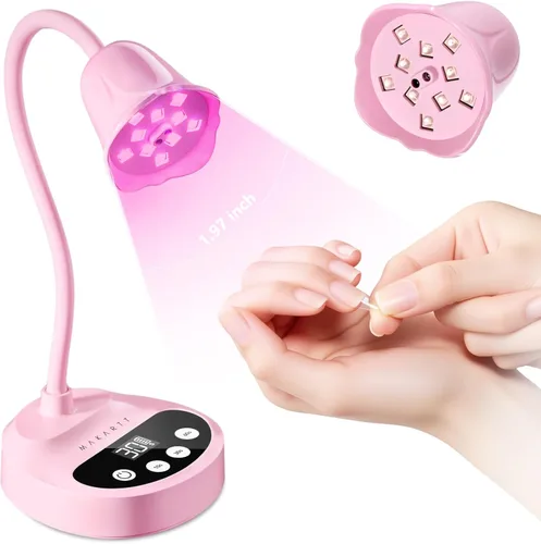 Miniatura 11 de Makartt Lámpara de uñas LED UV: Lámpara de uñas portátil inalámbrica de 50 mW/cm² para gel X y uñas a presión, secador de uñas USB recargable