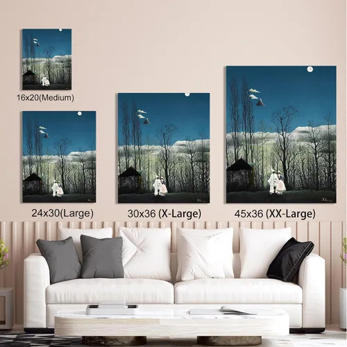 Miniatura 651 de A&T ARTWORK Campo de trigo con cipreses de Van Gogh Las reproducciones de arte clásico mundial, impresiones en lienzo giclée para decoración