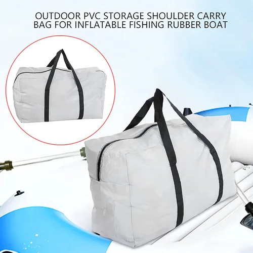 Miniatura 3 de VGEBY Bolsa inflable para kayak, bolsa de transporte plegable grande para kayak/barco/canoa, mar, pesca, rafting, natación, campamento (gris)