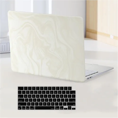 Miniatura 41 de Funda a cuadros para MacBook Air de 13 pulgadas M5 M4 M3 M2 2026-2022 A3240 A3113 A2681, piel a cuadros con textura a cuadros para MacBook Air 13.6