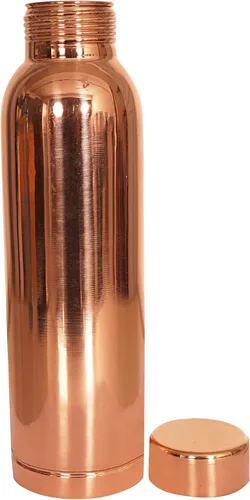Miniatura 8 de Botella de agua de cobre de 34 onzas, botella de agua grande de cobre para beber, recipiente multicolor ayurvédico 100% puro para botella de tapa a