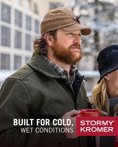 Miniatura 2 de Stormy Kromer Gorra de algodón encerado aislada, sombrero de otoño ligero con orejeras, resistente al agua, sombrero de 3 estaciones