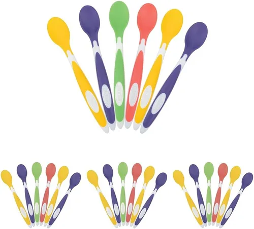 Miniatura 17 de Dr. Brown's cucharas para niños pequeños con punta suave, paquete de 6, multicolor