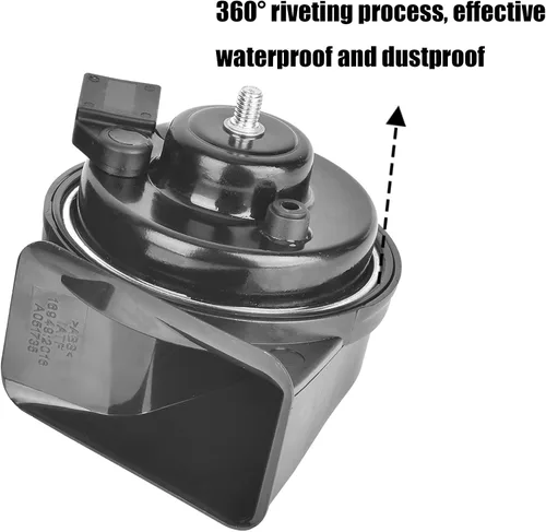 Miniatura 7 de Kit de bocina de repuesto para automóvil para Toyota, 12 V, impermeable, eléctrico, de tono alto/bajo, bocina de caracol con rejilla mejorada