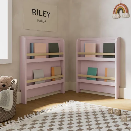 Miniatura 3 de Graco Read-with-Me - Cuna convertible 4 en 1 con cajón (Rosa con madera flotante) - Certificado GREENGUARD Gold. Se convierte en cama infantil, cama