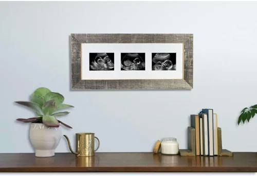 Miniatura 6 de BARNWOODUSA Marco de fotos Sonogram Marco de fotos de recuerdo de progresión de ultrasonido de bebé Marco de fotos de hitos del embarazo 1