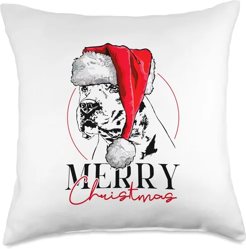 Miniatura 5 de Wilsigns Dogo Argentino Christmas Funny Santa Dogo Argentino - Almohada con texto en inglés "Merry Christmas", diseño de perro y mamá, 16 x 16