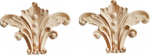 Miniatura 7 de 2 calcomanías de talla de madera sin pintar, apliques de madera tallada para muebles de bricolaje, apliques para pared, cama, puerta, armario, 7