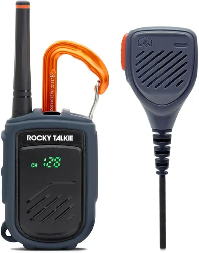 Rocky Talkie Rocky Talkie Radio de Montaña con Micrófono de Mano Impermeable - Walkie Talkie de Largo Alcance, Radio Portátil FRS, Vida de Batería