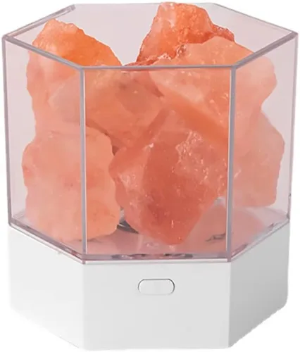 Miniatura 4 de Lámpara de sal de rosa natural para luz cálida y acogedora, perfecta como regalo o decoración del hogar