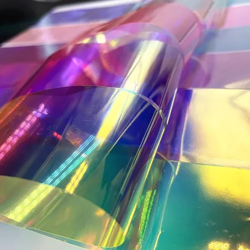 Miniatura 4 de 20 hojas de papel de celofán iridiscente para uñas, hojas rotas, láminas holográficas, calcomanías de uñas de aurora, diseños de uñas reflectantes