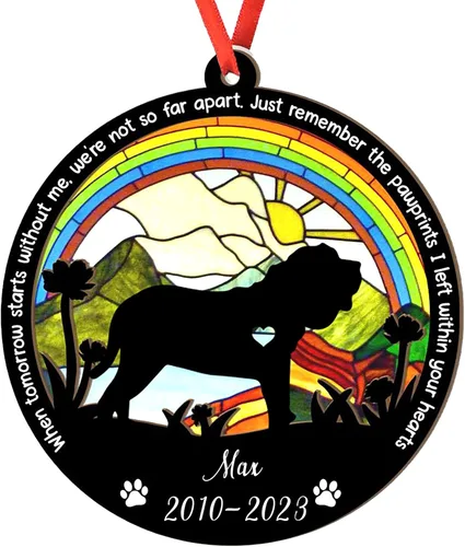 Miniatura 39 de Adorno personalizado para atrapasoles de sabueso afgano, adorno de Navidad de sabueso afgano, regalo para perro amante, sabueso afgano conmemorativo