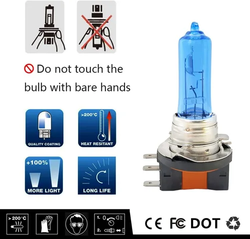 Miniatura 4 de foco halógeno H15 para faros delanteros, 12 V, 15/55 W, luz para A6 TIGUAN Golf GTI EDGE
