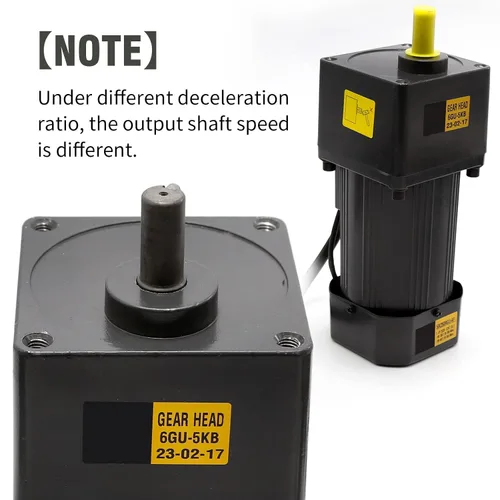 Miniatura 4 de Motor de engranaje de la CA de 250W 5K 110V, motor variable ajustable del reductor del engranaje con el regulador de la velocidad para la industria