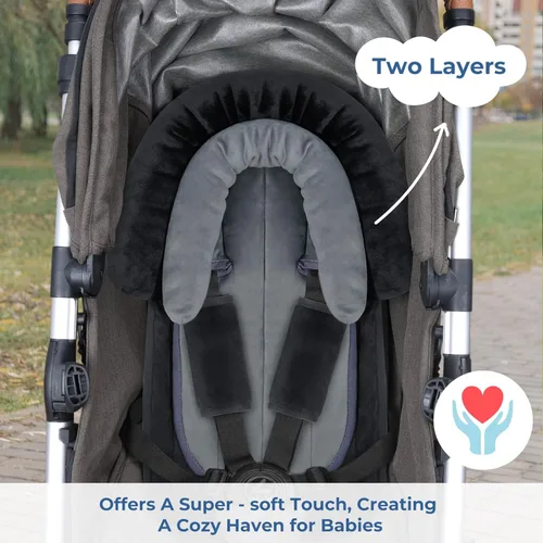 Miniatura 4 de COOLBEBE Nuevo Juego de Soporte para Cuerpo de Bebé y Fundas para Correas para Recién Nacido, Bebé y Niño Pequeño - Almohadillas de Cojín Extra