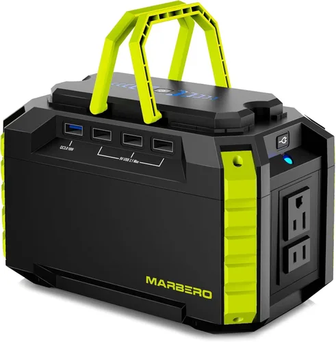 Miniatura 12 de MARBERO Generador solar de 155 Wh con panel solar de 30 W, estación de energía portátil con 2 salidas de CA de 100 W (pico de 150 W), QC3.0 USB