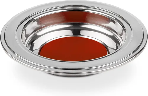 Miniatura 7 de Bandeja de pan - Bandejas de comunión premium plateadas para iglesias Juego de comunión de acero inoxidable, suministros