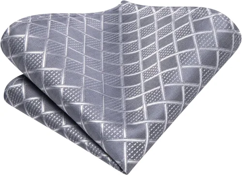 Miniatura 109 de Dubulle Corbata tejida de cachemira para hombre y gemelos de pañuelo para hombre, conjunto de gemelos para boda formal y negocios