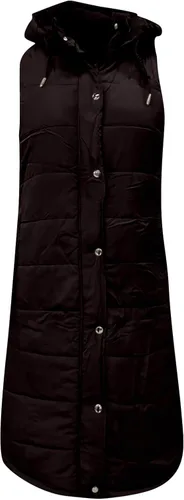 Miniatura 5 de Abrigo de abrigo de abrigo para mujer de otoño e invierno, sin mangas, cárdigan de algodón de longitud media