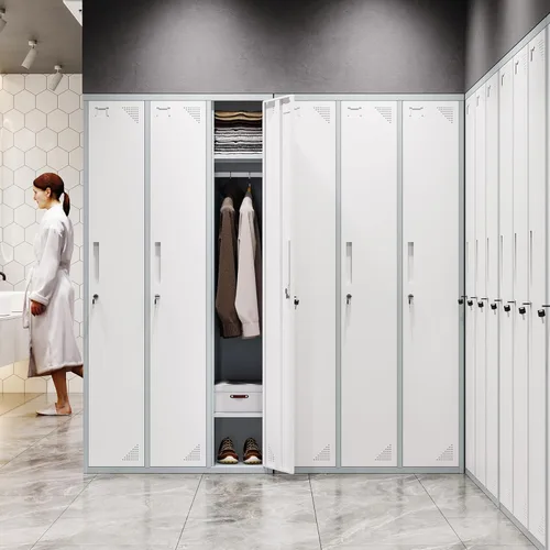 Miniatura 5 de Letaya Taquillas de metal para empleados, gabinete de almacenamiento de 71 pulgadas con cerradura, armario de almacenamiento de acero para gimnasio