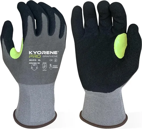 Miniatura 11 de Guantes de trabajo protectores de grafeno Kyorene Pro de Armor Guys - Guantes de palma de MicroFoam recubiertos de nitrilo para agarre de seguridad