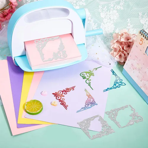 Miniatura 7 de GLOBLELAND Troqueles de corte de esquina para hacer tarjetas, troqueles de corte de esquina de encaje de flores para bricolaje álbumes de recortes