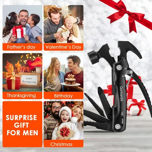 Miniatura 2 de Regalos para hombres, multiherramienta de martillo 12 en 1, rellenos de calcetines para hombres, rellenos de calcetines de Navidad para adultos