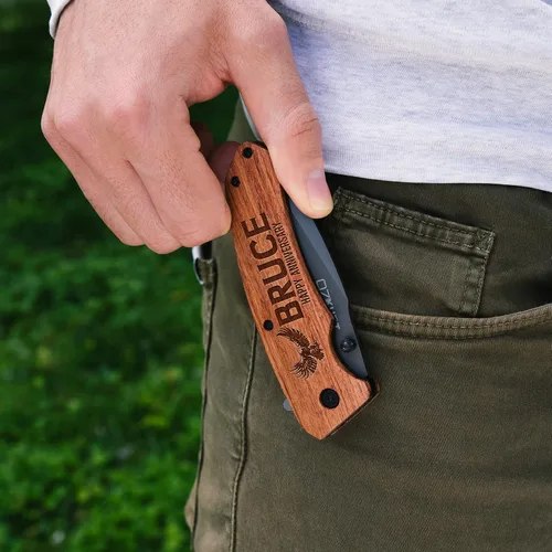 Miniatura 6 de Regalos para hombres, cuchillo de bolsillo personalizado para hombres, icono grabado, nombre y texto, 36 iconos y 20 fuentes, regalos para papá