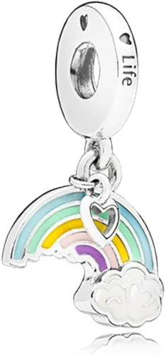 ARTCHARM FamilyRainbowPenguin Charms 925 Sterling Silver Beads Fit Womens Bracelets Necklaces Happy Birthday Charms for Women Girls Boy Men