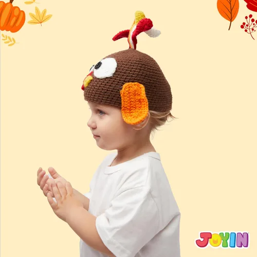 Miniatura 4 de JOYIN Gorro de pavo con orejeras - Accesorio de fotografía para bebés pequeños, carnaval cosplay