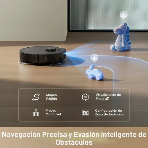 Miniatura 7 de DREAME L40 Ultra Gen 2 Robot Aspirador y trapeador con succión de 25,000 Pa, cepillo lateral extensible y trapeador, muelle de limpieza todo en uno