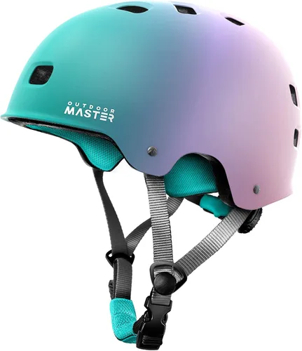 Miniatura 15 de OutdoorMaster - Casco de patineta y ciclismo, dos forros extraíbles, ventilación, para varios deportes, scooter, patinaje en línea, patinaje
