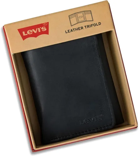 Miniatura 29 de Levi's Billetera triple para hombre, elegante y delgada, incluye ventana de identificación y tarjetero de crédito