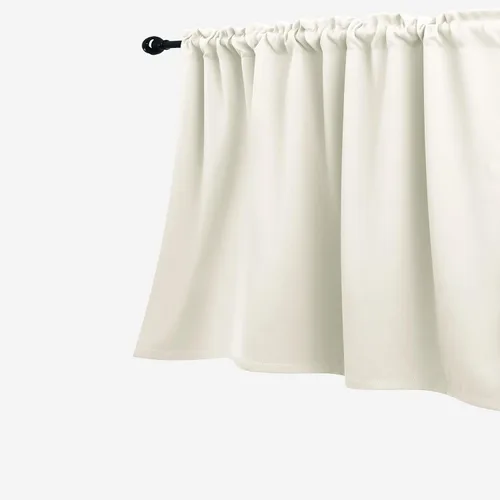 Miniatura 3 de KOUFALL Cenefa beige para ventanas de 16 pulgadas de largo, cortinas cortas para filtrar la luz sobre el fregadero