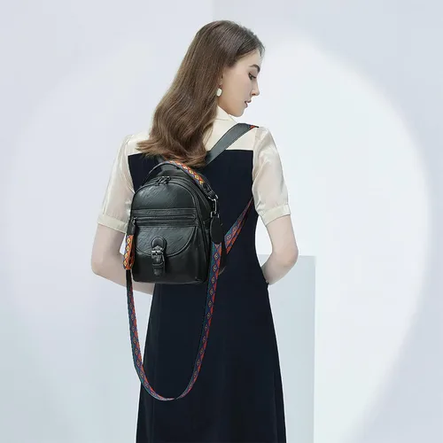 Miniatura 7 de KL928 Mochila pequeña para mujer, mochila de hombro a la moda, Carbón Gra, Mochilas Daypack