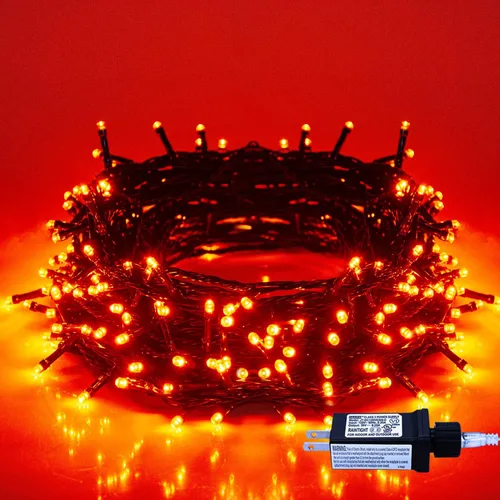 Miniatura 10 de Cadena de luces de Navidad para interiores – 220 LED de 82 ft, 8 modos de memoria, enchufe de extremo a extremo, impermeable decorativo para Azul