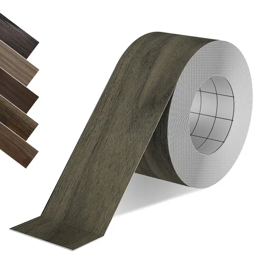 Miniatura 17 de Bandas de borde de PVC negro, rollo de 1 1/2 "x 10 pies - Borde flexible pre-pegado