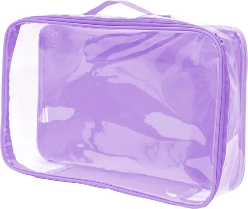 Miniatura 10 de Cubo grande transparente de embalaje de viaje/Organizador de PVC transparente para maleta/Bolsa multiusos con asa/Protección de almacenamiento