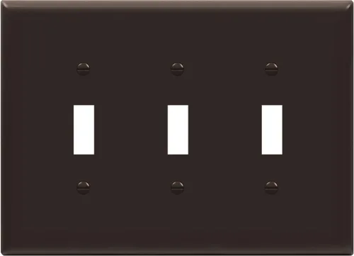 Miniatura 9 de ENERLITES Placa de interruptor triple para pared, placa para interruptor de palanca, acabado brillante, tamaño estándar de 3 posiciones 4.50" x Gris