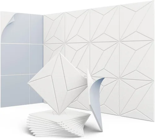 Miniatura 15 de Paneles Acústicos Hexagonales - Paquete de 12 Paneles de Absorción de Sonido de Alta Densidad 12"X10"X0.4" para Reducción Mejorada de Ruido, Diseño