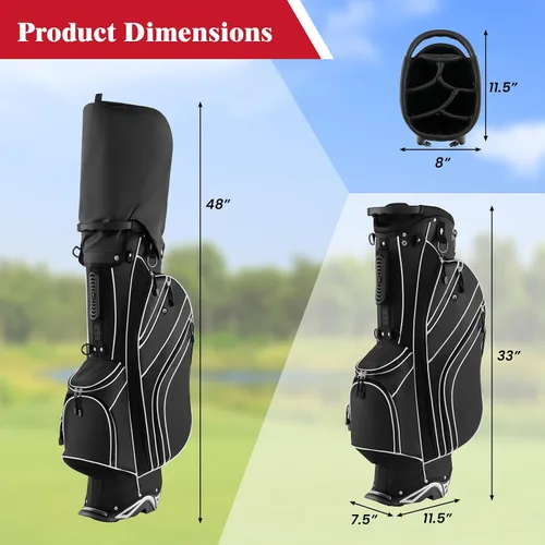 Miniatura 7 de ULTIMATE Bolsa de golf con divisores superiores de 6 vías, bolsa de golf con bolsillos y bolsa refrigeradora, bolsa de golf ligera y portátil