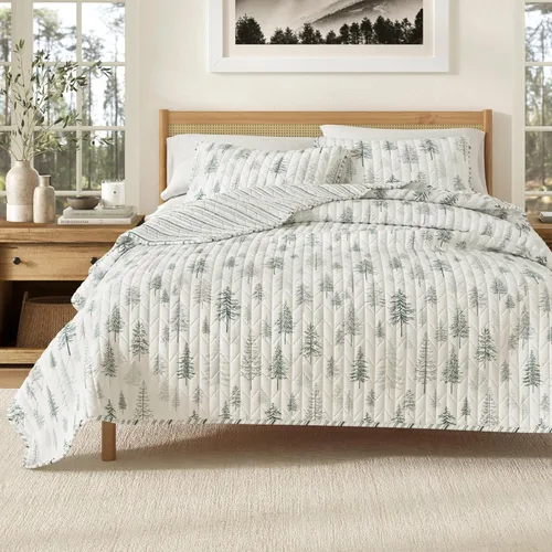 Miniatura 11 de Great Bay Home Lodge - Juego de edredón – Juego de ropa de cama rústica de 3 piezas tamaño matrimonial/Queen – Colcha reversible ligera para todas