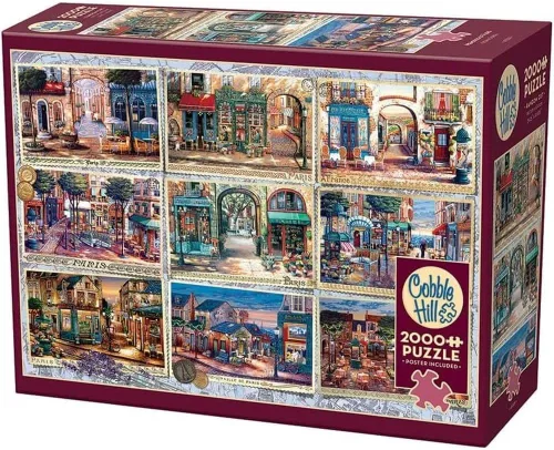 Miniatura 4 de Cobble Hill - Rompecabezas de 2000 piezas, recuerdos de París, póster de muestra incluido