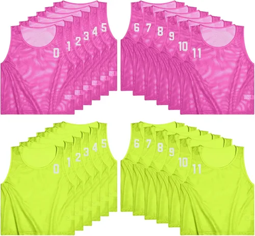 Miniatura 13 de Boyiee Chalecos de Scrimmage, Camisetas de Malla de Nylon para Práctica de Equipo Juvenil para Deportes Baloncesto Fútbol Fútbol Americano