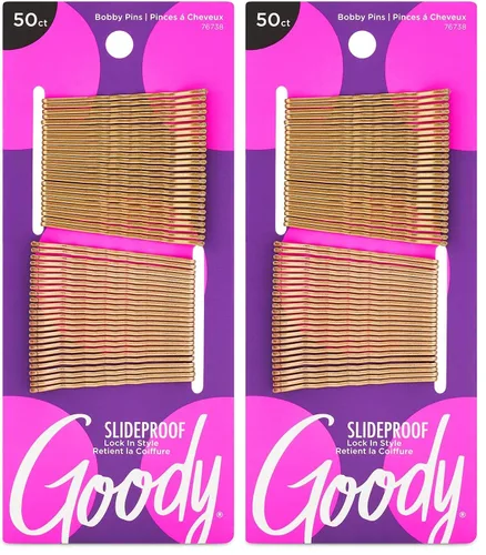Miniatura 6 de Goody Pasadores Bobby XXL SlideProof de 16 unidades, color negro, cómodos horquillas para peinar, bloqueo en su lugar, accesorios de peinado sin