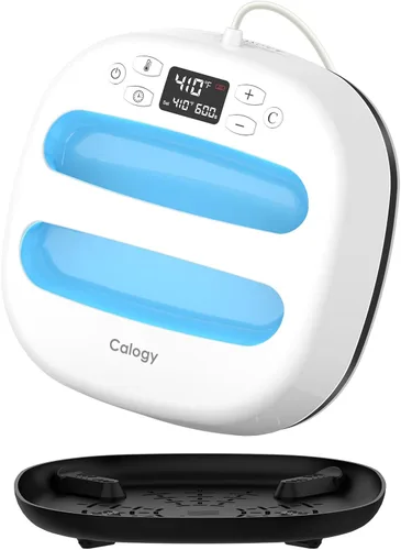 Máquina de Prensa de Calor Calogy para Camisetas 10"X10", Prensa de Calor Portátil Rápida hasta 410℉ (210 ºC), Control Preciso de Temperatura,