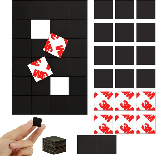 Tira de cinta magnética precortada, cuadrados magnéticos finos con autoadhesivo (576 unidades de 3/4 pulgadas x 3/4 pulgadas), imanes adhesivos para